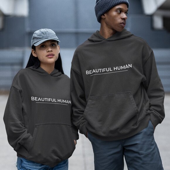 HLH- Beautiful Human All Gender Premium Pullover Hoodie - Picture 4 of 6